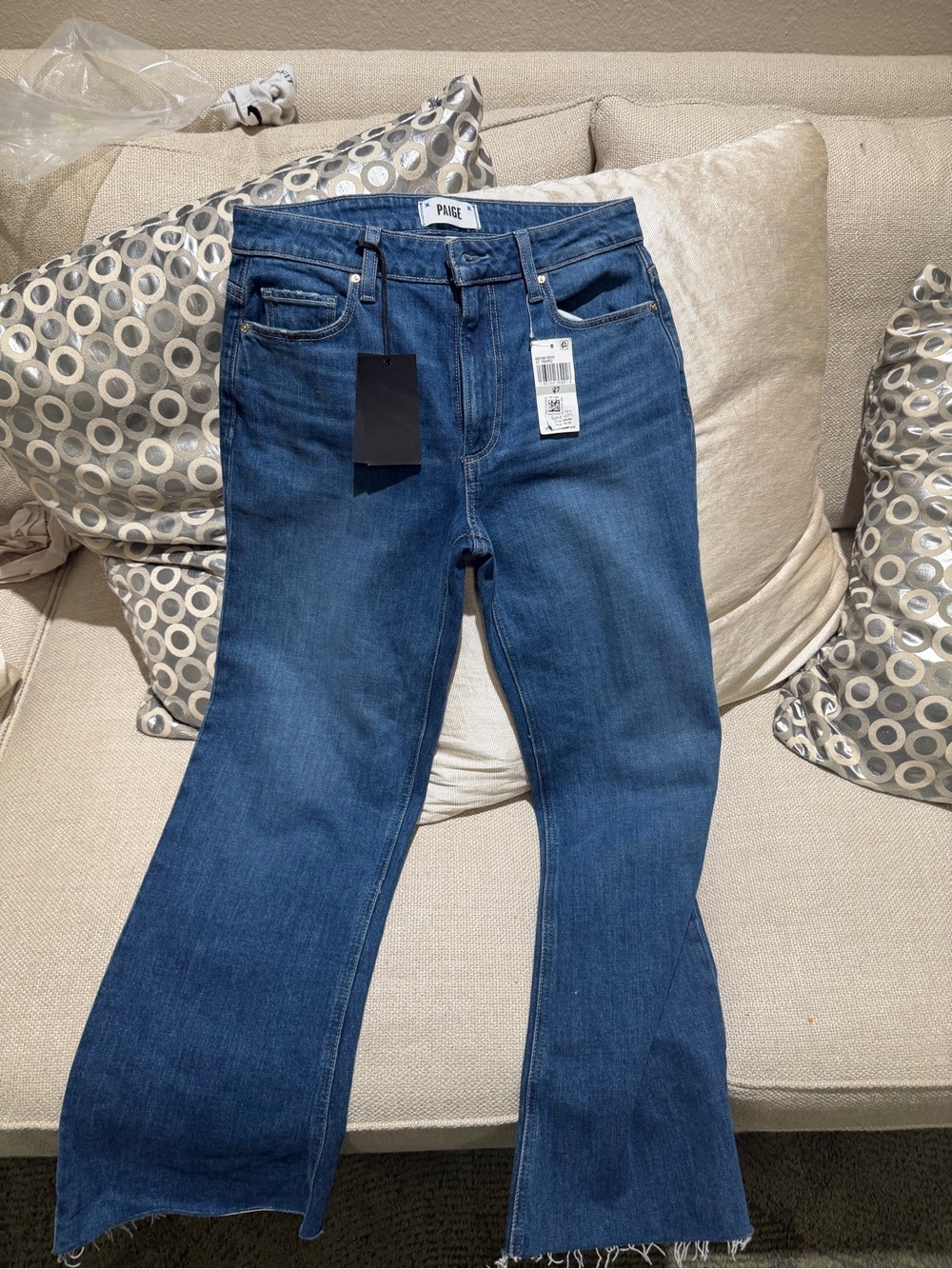 PAIGE Women's Blue Bootcut Jeans